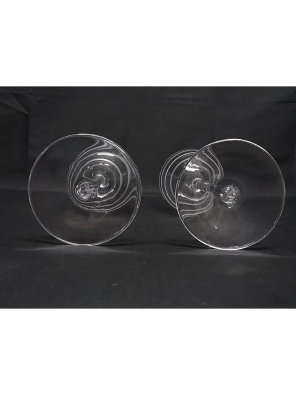 Hermes Fanfare Crystal Glass Wine Tableware 2 Customer Set Clear BR